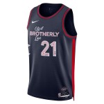 Maillot NBA Philadelphia 76ers Joel Embiid Nike 2023-24 City Edition Navy Swingman - Homme